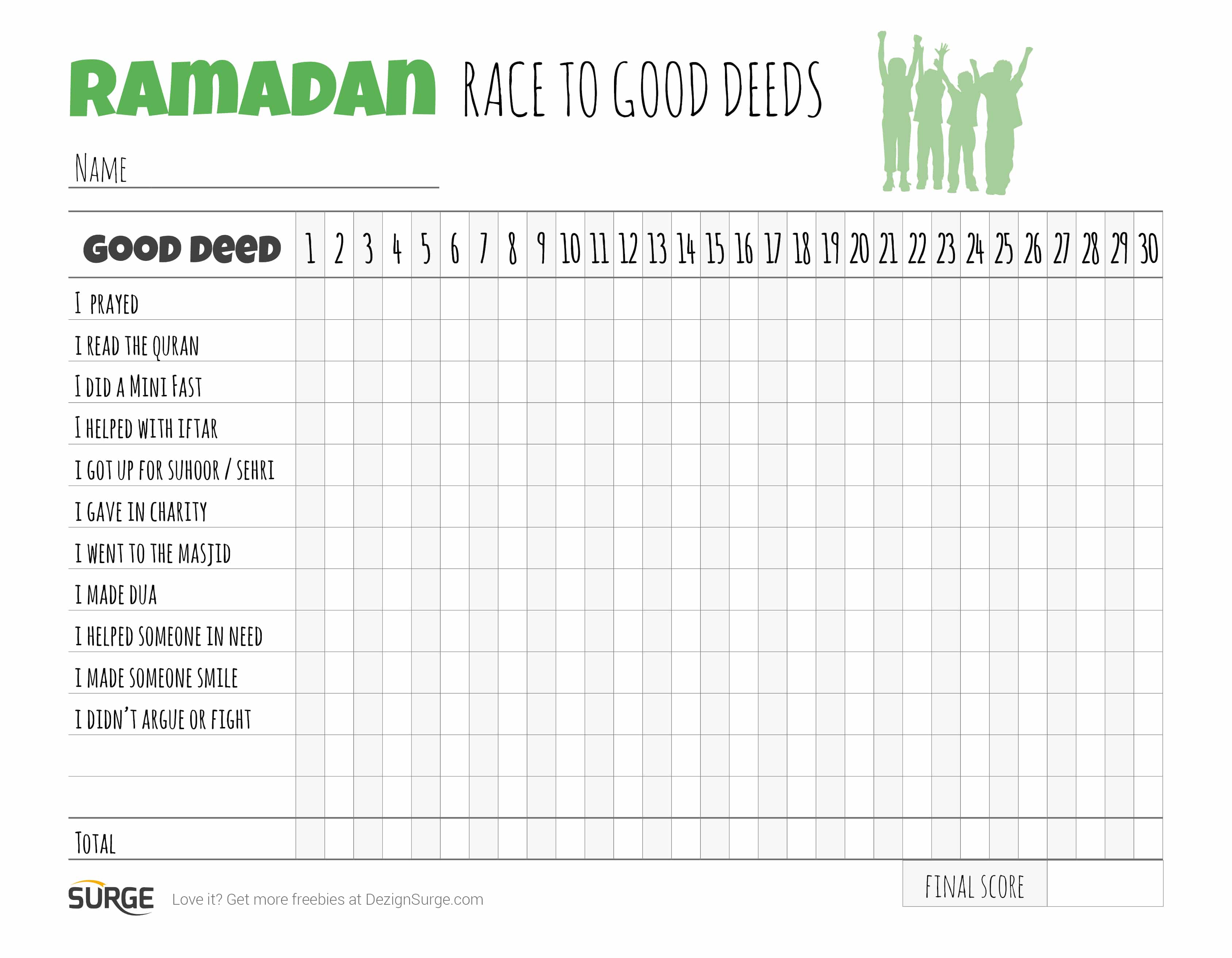 Kids Ramadan Chart